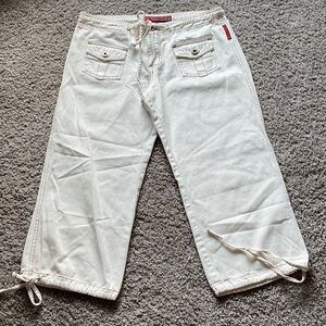 Hot Kiss White Pants with Drawstring, Size 9